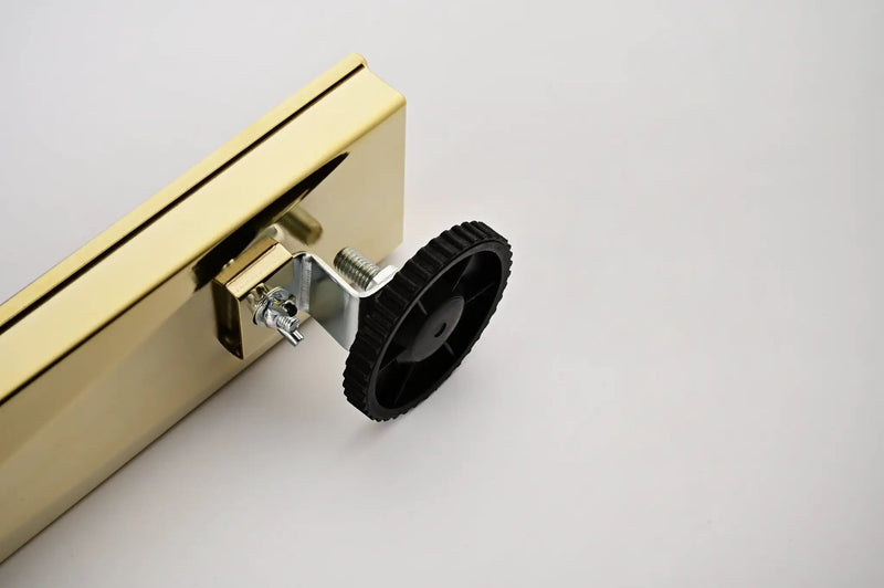 24 Inches Linear Shower Drain with Removable Quadrato Pattern Grate by HouseOfZazla