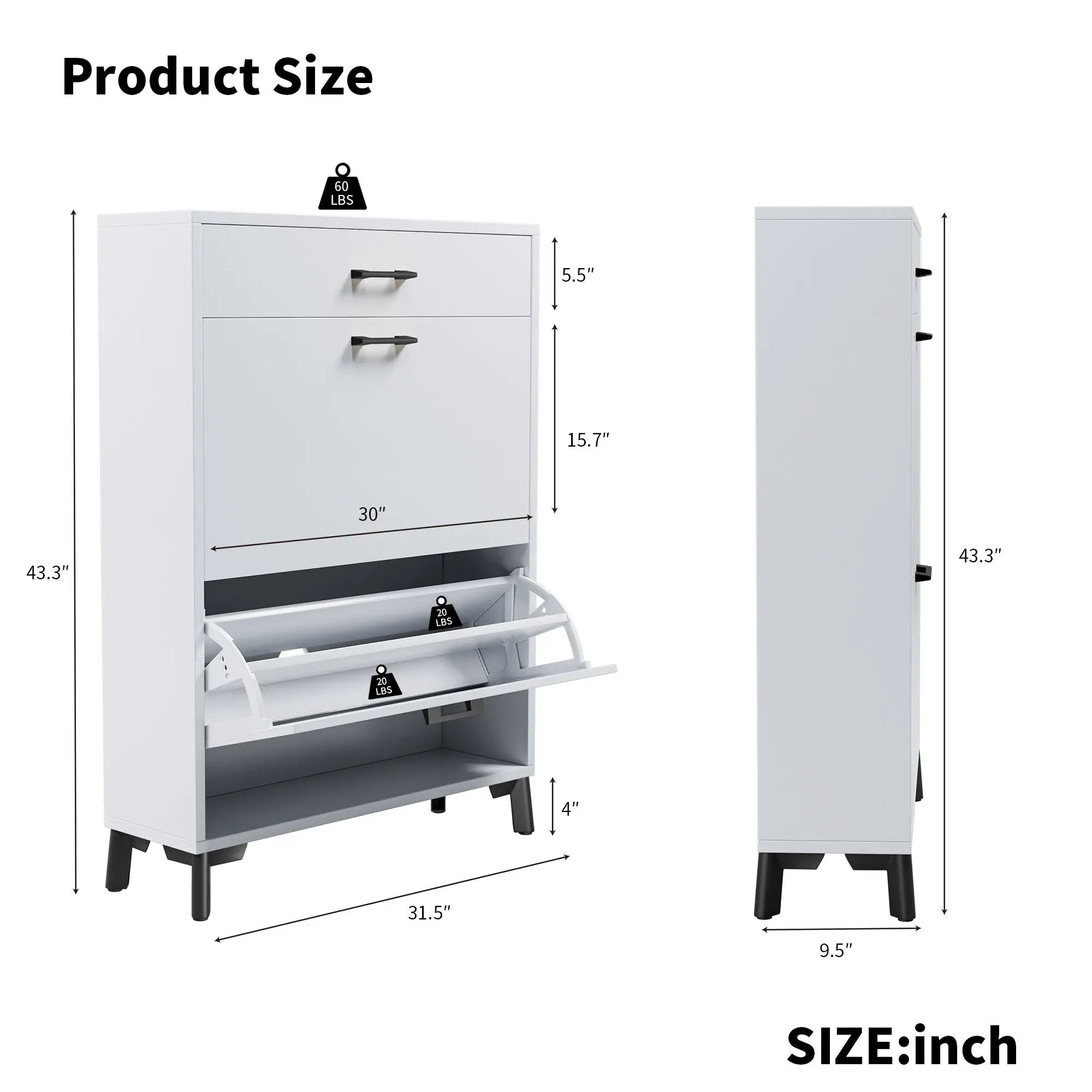 Shoe Storage Cabinet for Entryway by HouseOfZazla