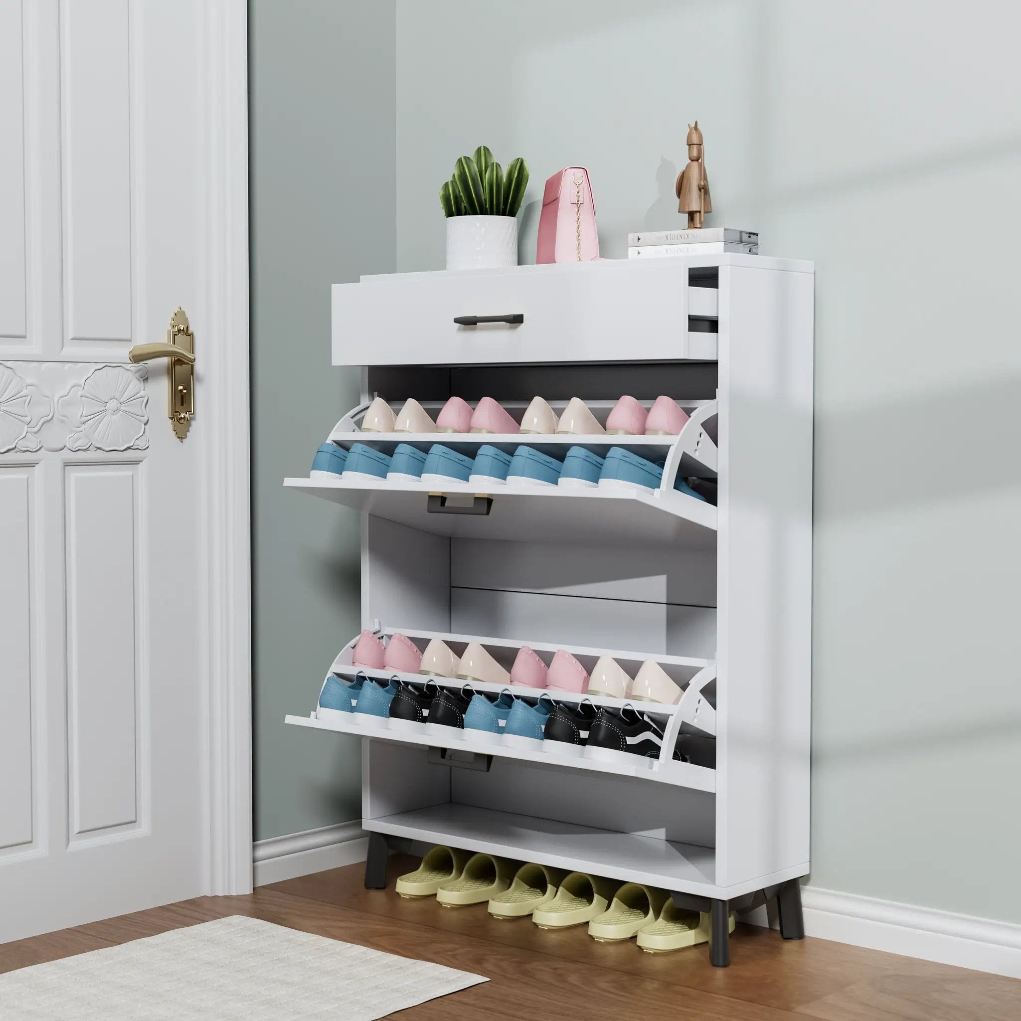 Shoe Storage Cabinet for Entryway by HouseOfZazla