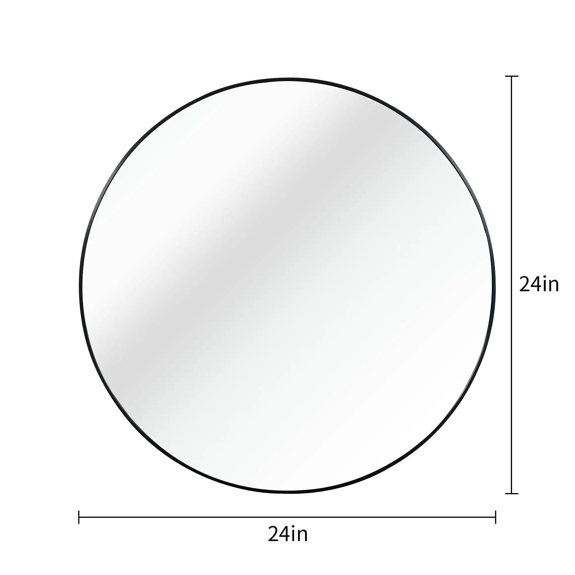 24 Inch Round Bathroom Mirror by HouseOfZazla