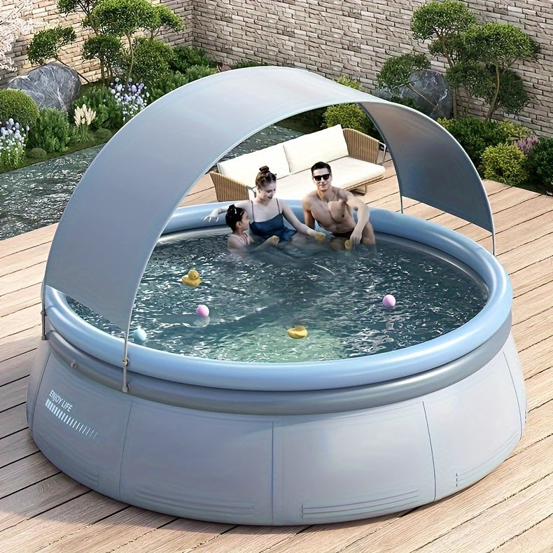 118.11in x 25.98in Outdoor Inflatable Swimming Pool by HouseOfZazla