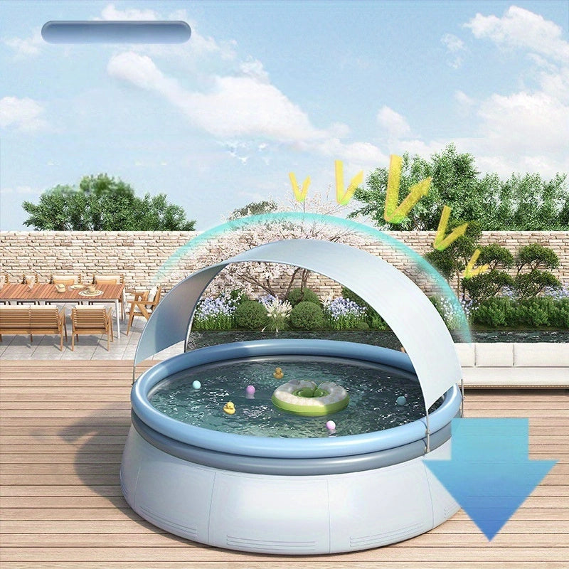 118.11in x 25.98in Outdoor Inflatable Swimming Pool by HouseOfZazla