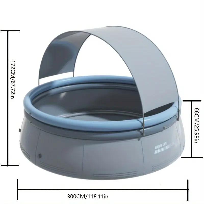 118.11in x 25.98in Outdoor Inflatable Swimming Pool by HouseOfZazla