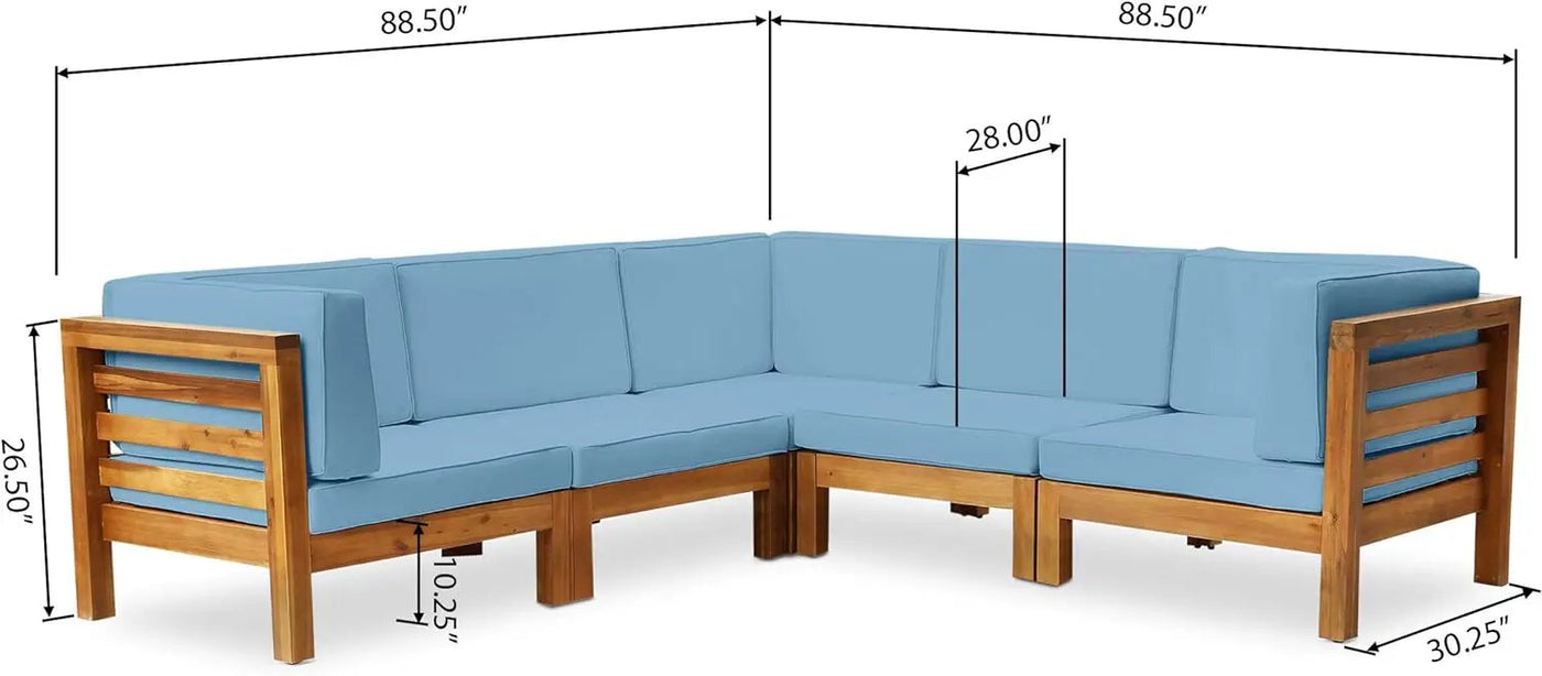 Oana 5-Piece V Shape Sofa Set by HouseOfZazla