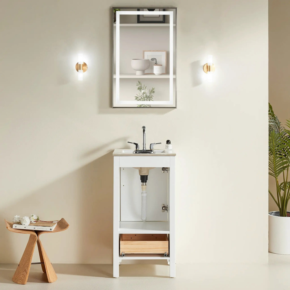 Fully Assembled 18'' Bathroom Vanity by HouseOfZazla