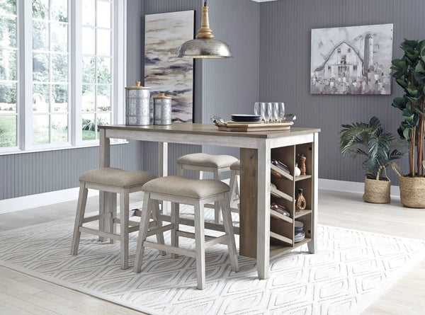 Skempton - Table de comptoir rectangulaire avec rangement