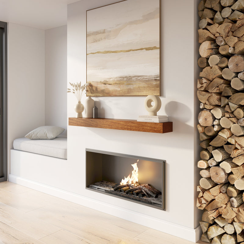 Classic Paulownia Wood Fireplace Mantel Shelf by Dogberrycollections