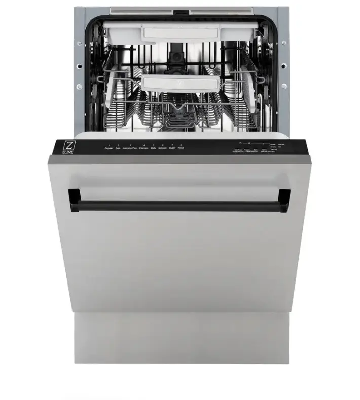 ZLINE Autograph 18" Dishwasher Stainless Door, Black DWVZ-304-18-MB by Farmhouse Kitchen and Bath