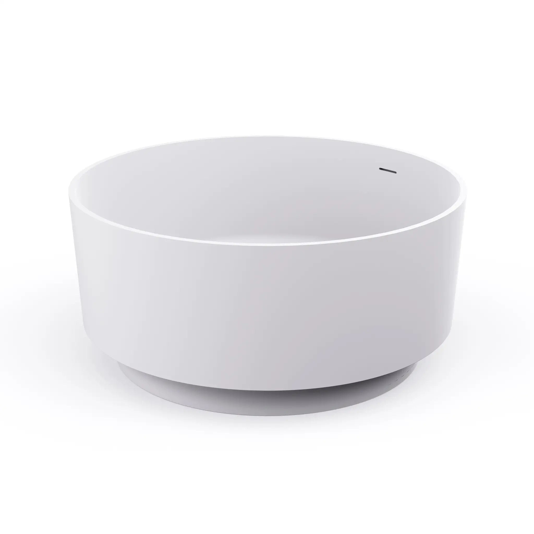 49 Inch Round Shape Freestanding Solid Surface Soaking Bathtub by HouseOfZazla
