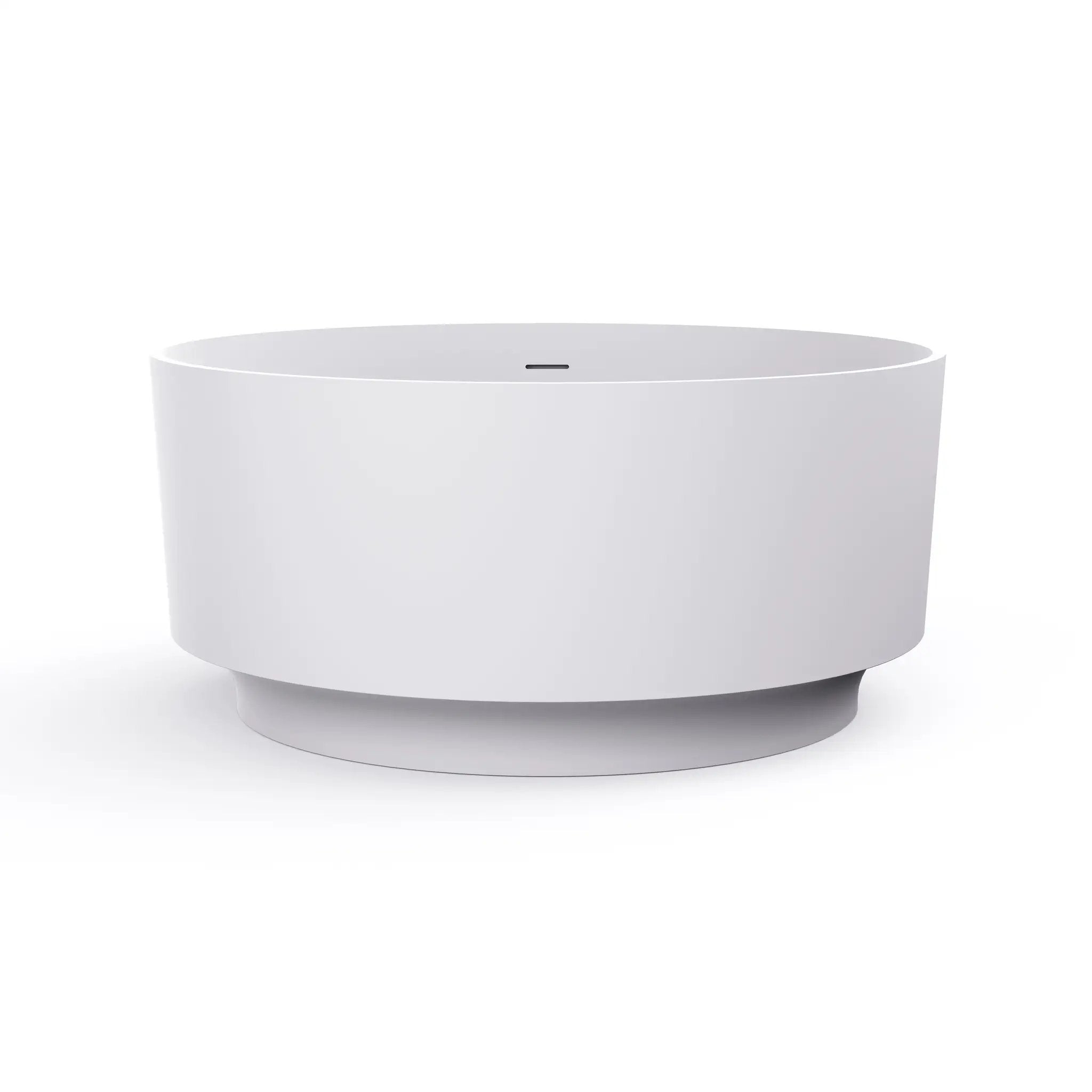 49 Inch Round Shape Freestanding Solid Surface Soaking Bathtub by HouseOfZazla
