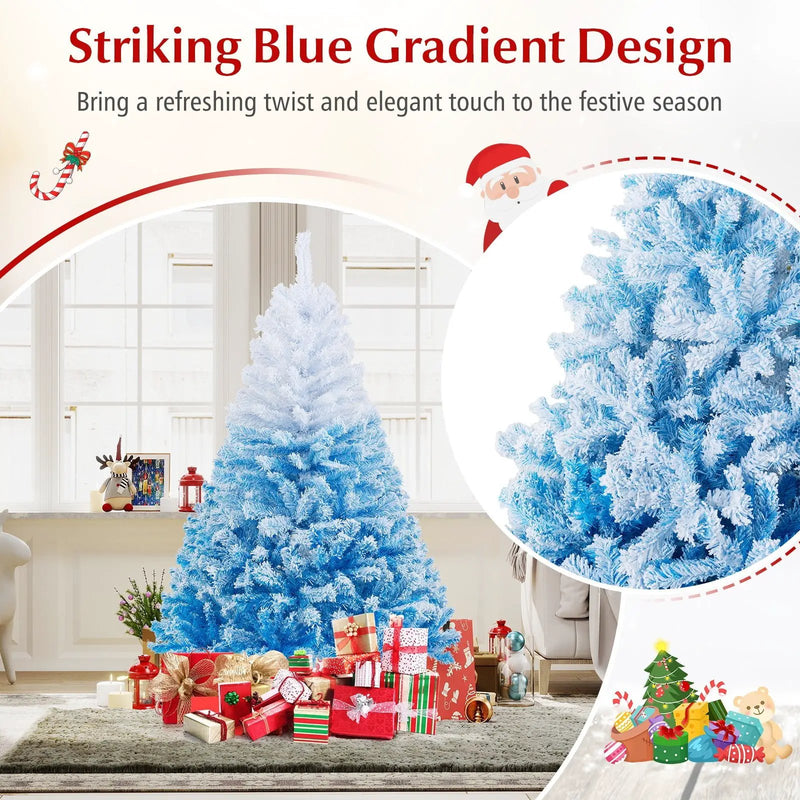 2025 New Artificial Christmas Tree with 456 Branch Tips and Folding Metal Stand by DirectDeals
