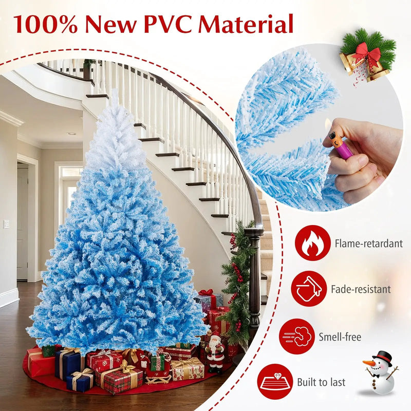 2025 New Artificial Christmas Tree with 456 Branch Tips and Folding Metal Stand by DirectDeals
