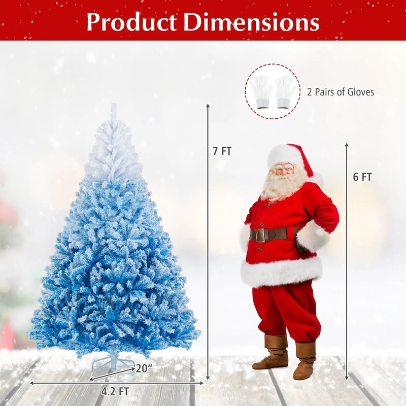 2025 New Artificial Christmas Tree with 456 Branch Tips and Folding Metal Stand by DirectDeals