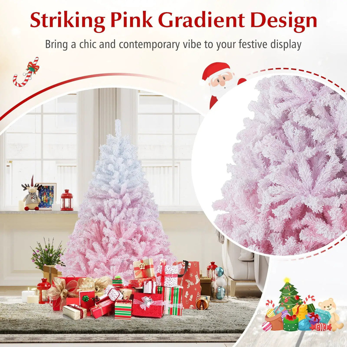 2025 New Artificial Christmas Tree with Folding Metal Stand and 456 Branch Tips, photo 12 of 32