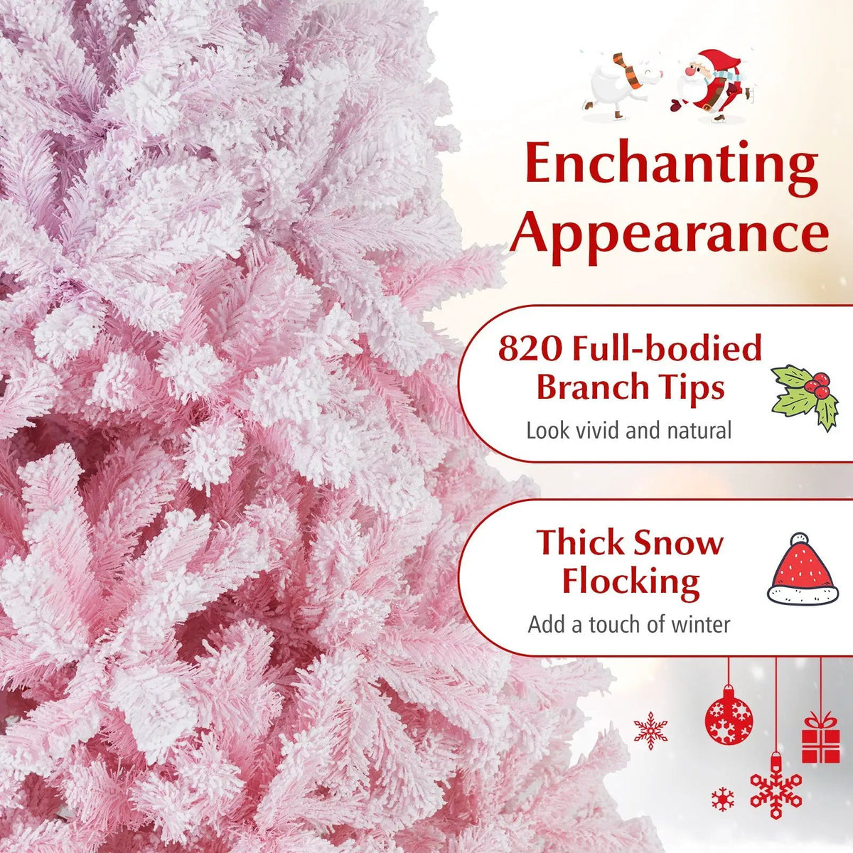 2025 New Artificial Christmas Tree with Folding Metal Stand and 456 Branch Tips, photo 32 of 32
