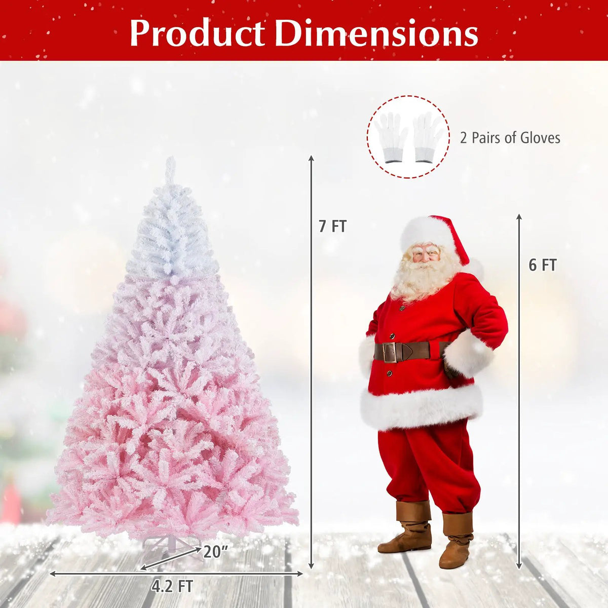2025 New Artificial Christmas Tree with Folding Metal Stand and 456 Branch Tips, photo 30 of 32