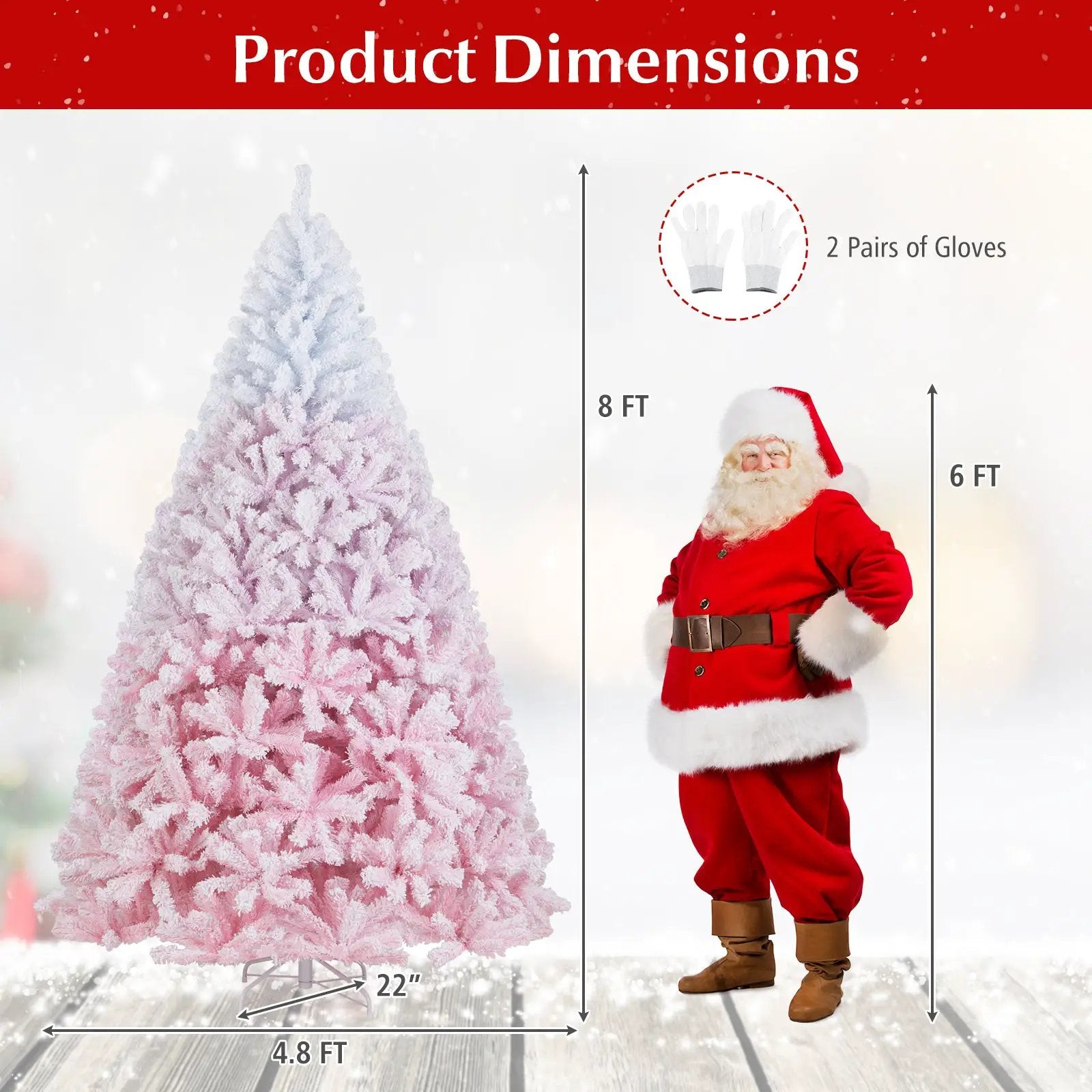 2025 New Artificial Christmas Tree with Folding Metal Stand and 456 Branch Tips by DirectDeals