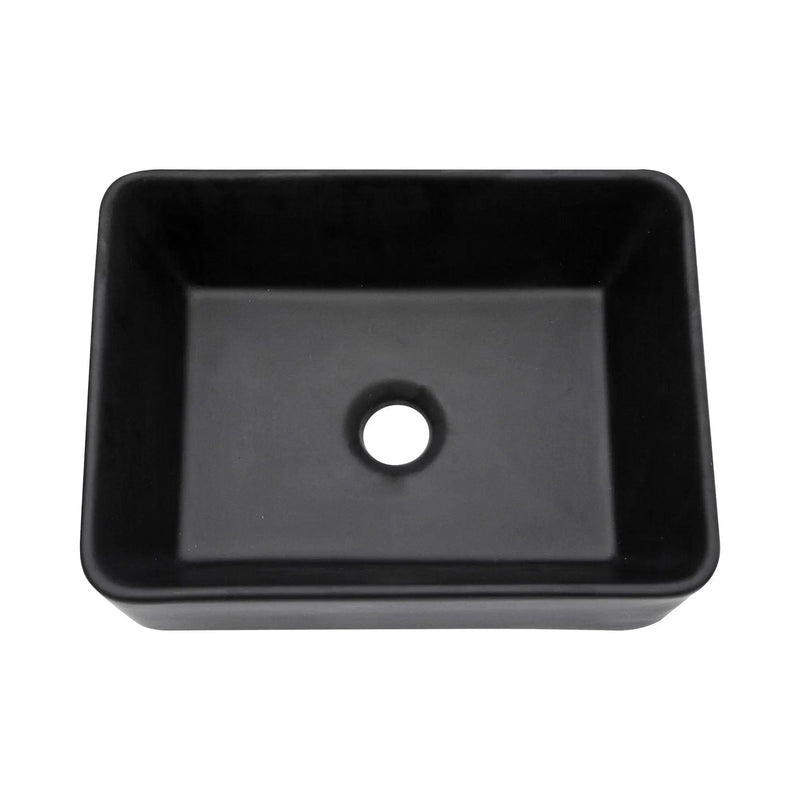 Sleek Ceramic Rectangular Vessel Bathroom Sink by HouseOfZazla