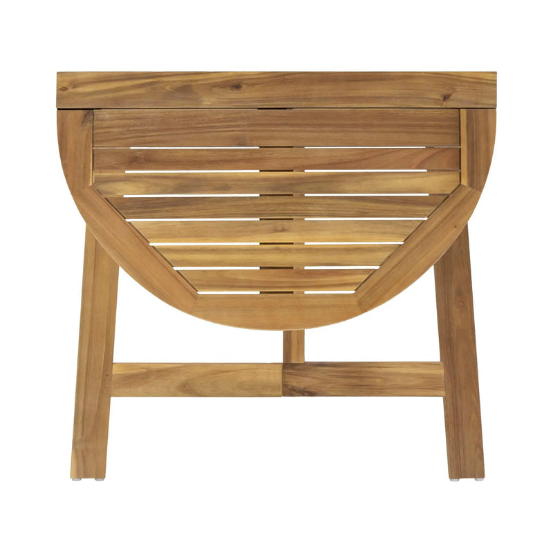 Outdoor Half Round Folding Acacia Wood Bistro Table by HouseOfZazla