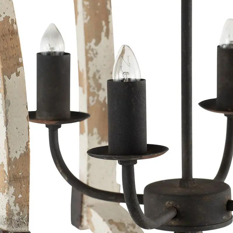 4 Light Chandelier, Hanging Light Fixture With Adjustable Chain For Kitchen, Bulb Not Included - Cream by HouseOfZazla