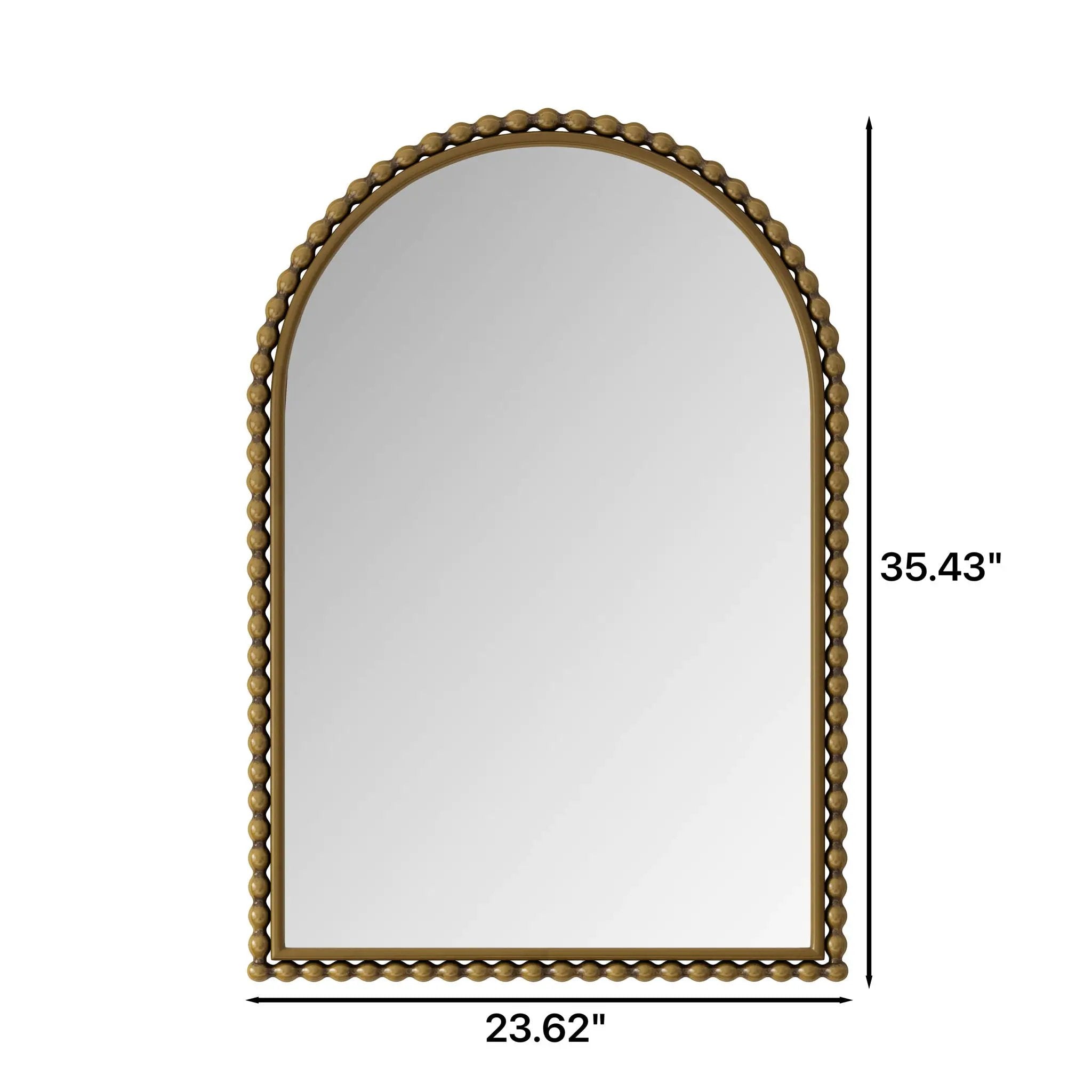 Vintage Iron Art Arch Mirror, Wall Hanging Or Table Display by HouseOfZazla