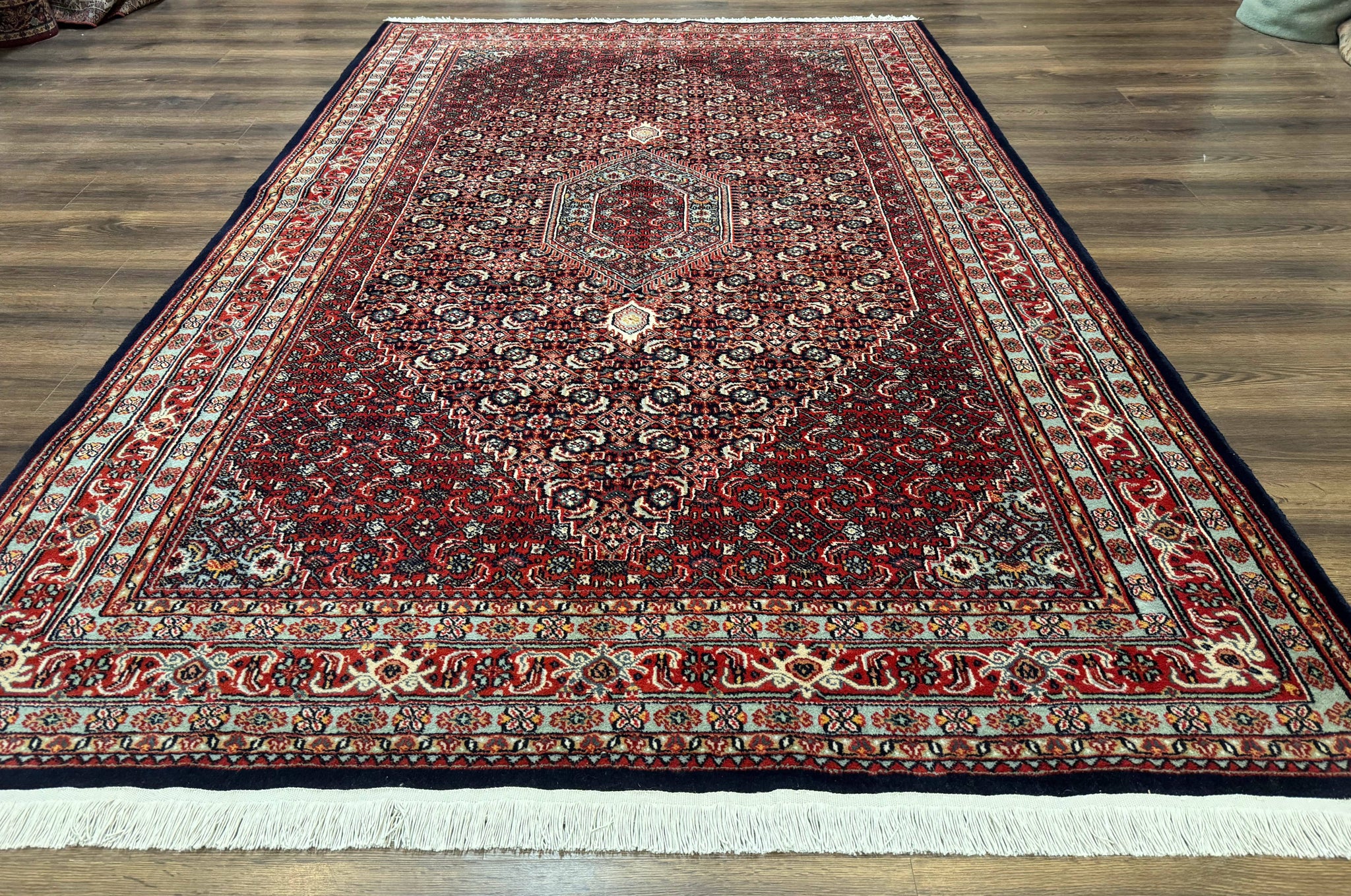 Indo Persian Bijar Rug 6x9, Hand Knotted Wool Carpet by Jewel Rugs
