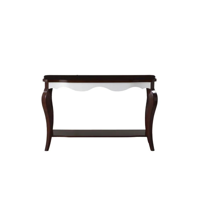 Mathias - Sofa Table - White & Walnut by Unique Piece Furniture