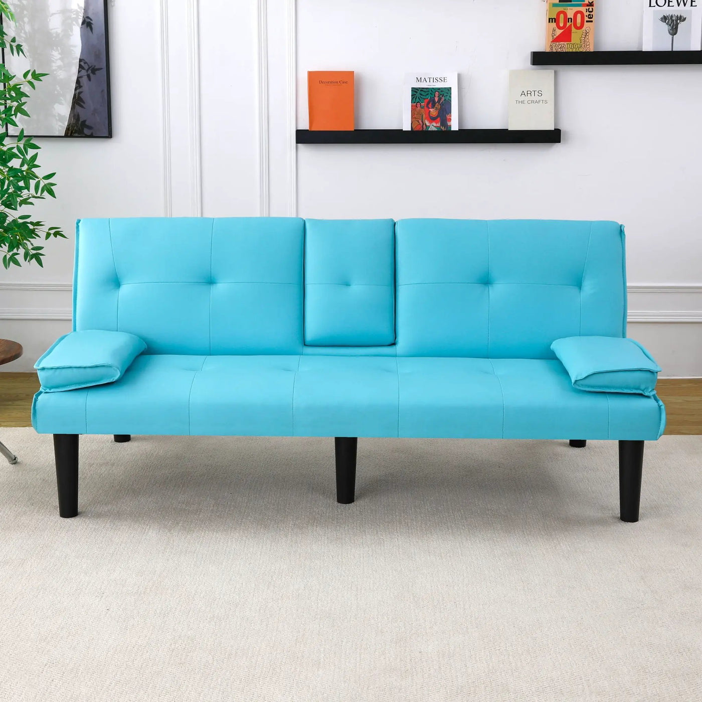 Sofa Bed With Foldable Design And Cup Holder by HouseOfZazla
