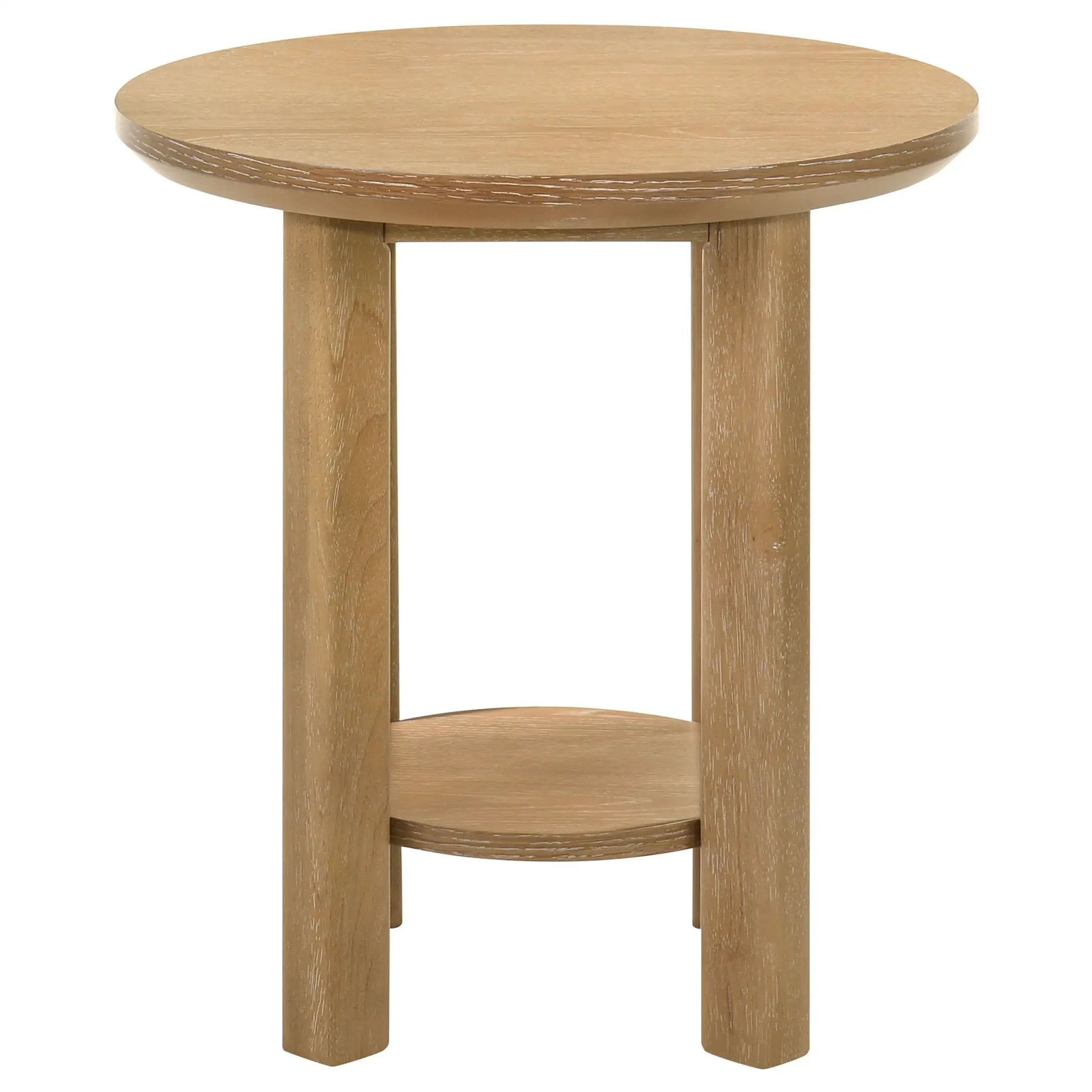Ottowa 3-piece Round Wood Coffee Table Set Light Oak by Unique Piece Furniture