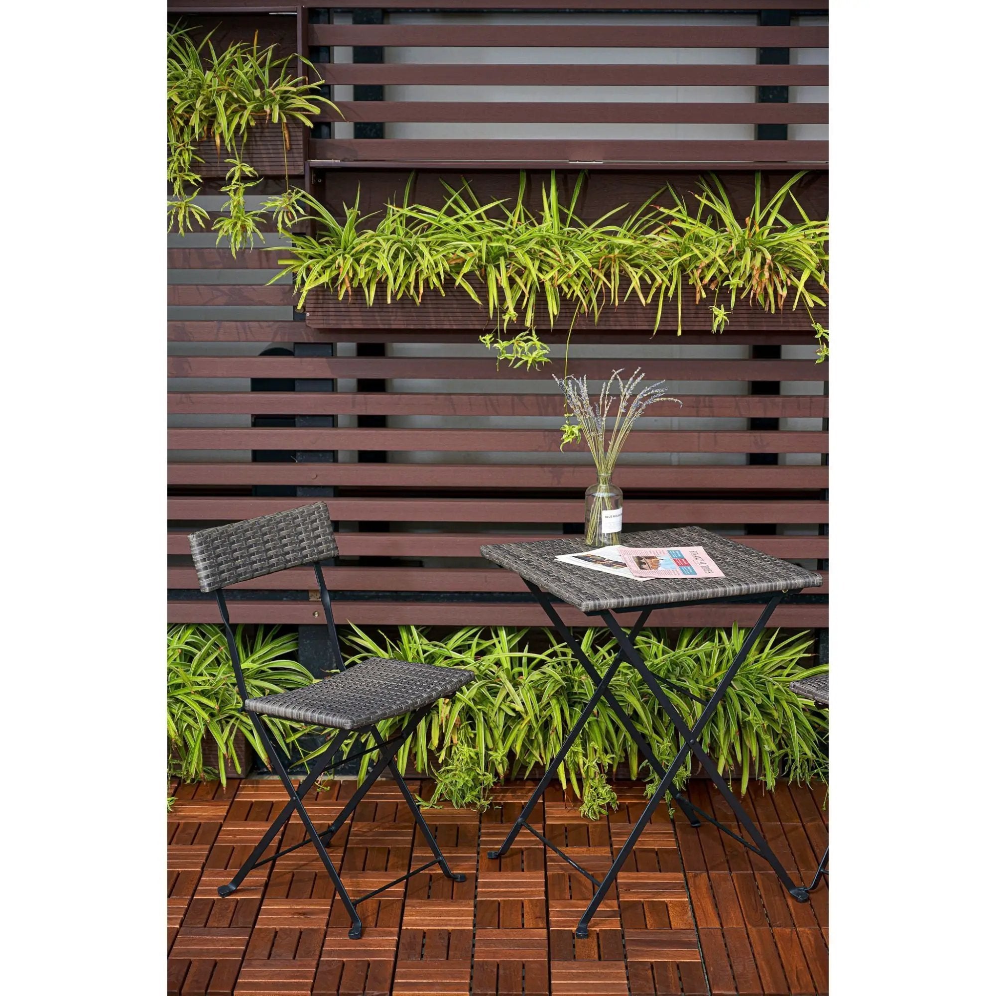 Interlocking Deck Tiles Checker Pattern, Square Acacia Hardwood Outdoor Flooring For Patio, Bancony, Pool Side by HouseOfZazla