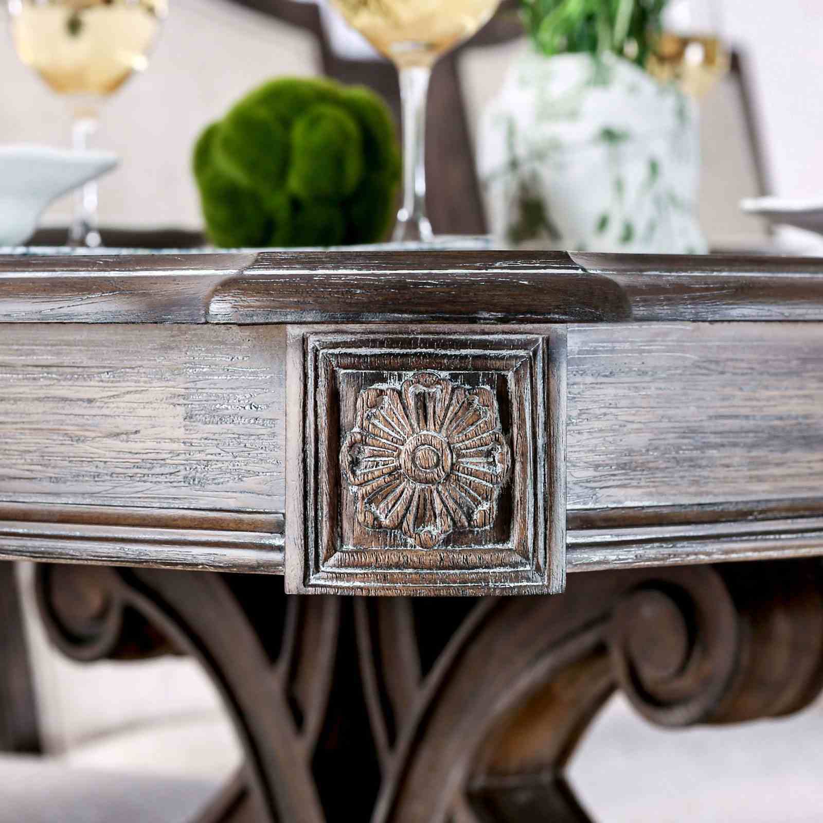 Rustic Dining Set With Table And Upholstered Chairs by Unique Piece Furniture
