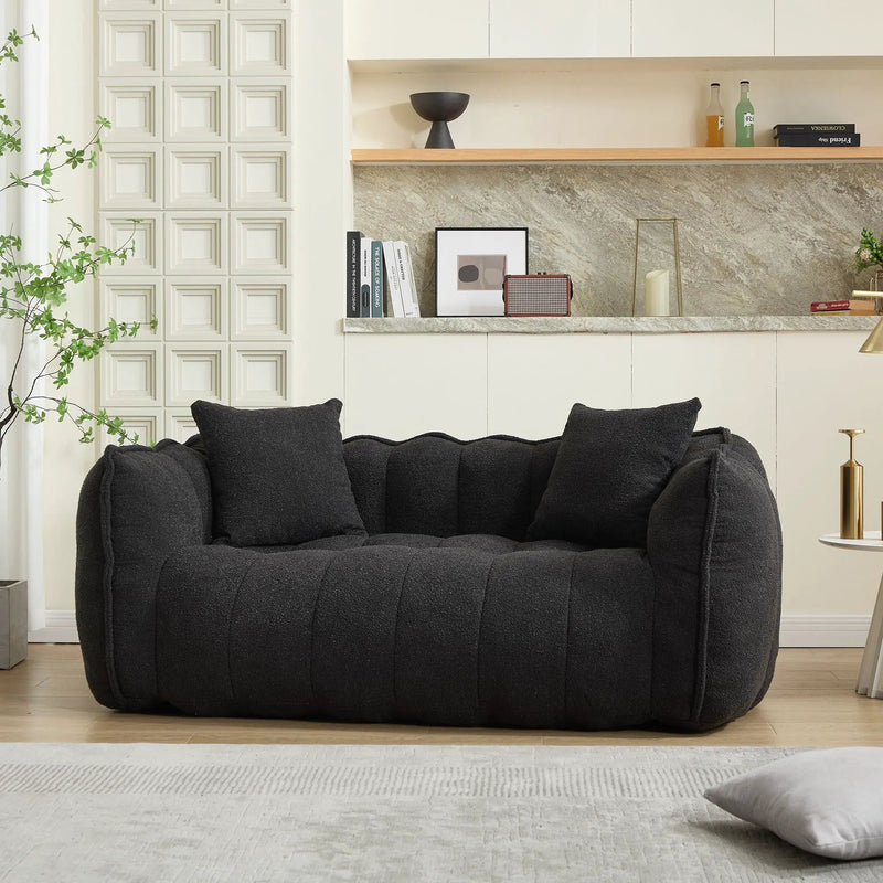Cozy Beanbag Chair With High Resilience Foam Core For 2 by HouseOfZazla