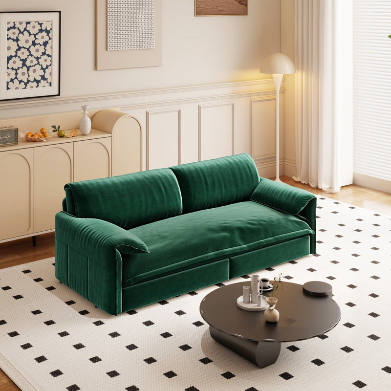 Queen Pull Out 3 In 1 Convertible Sleeper Sofa With Side Storage by HouseOfZazla