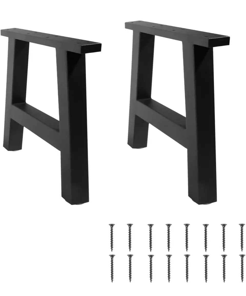Open Box TC-HOMENY Bench Table Legs 16" Set of 2 Black Coffee Metal Legs Dining Iron Furniture Legs (16 INCH) by Selzalot