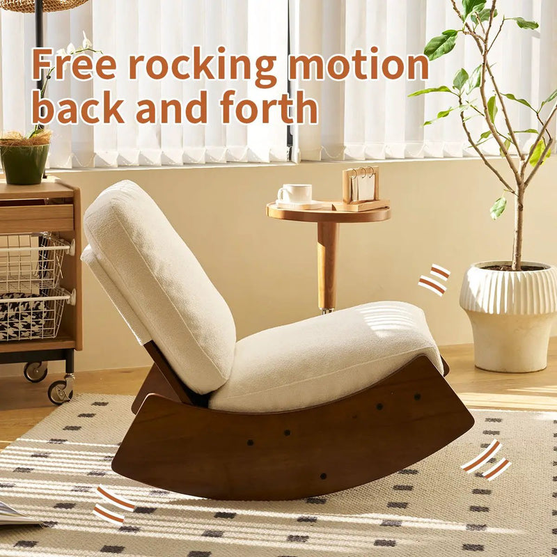 Comfortable High-Quality Upholstery Glider Rocking Chair by HouseOfZazla