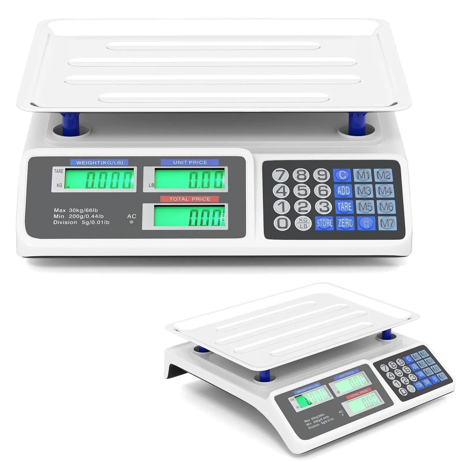 66lb Price Computing Scale Commercial Food Scale with Dual LCD Displays by DirectDeals