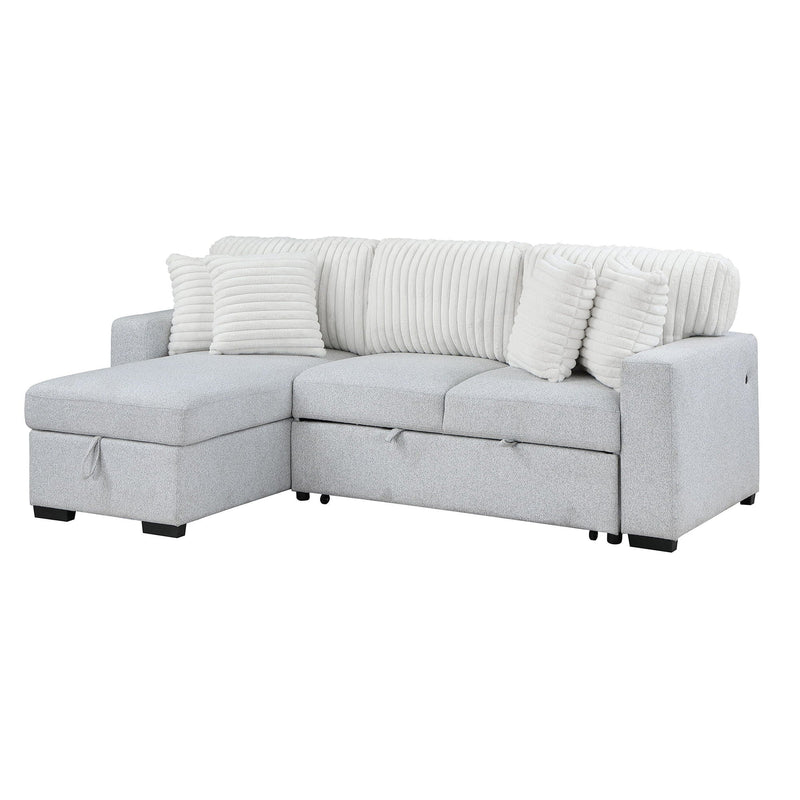 Ford - Reversible Pull Out Sofa Bed - Light Gray by HouseOfZazla