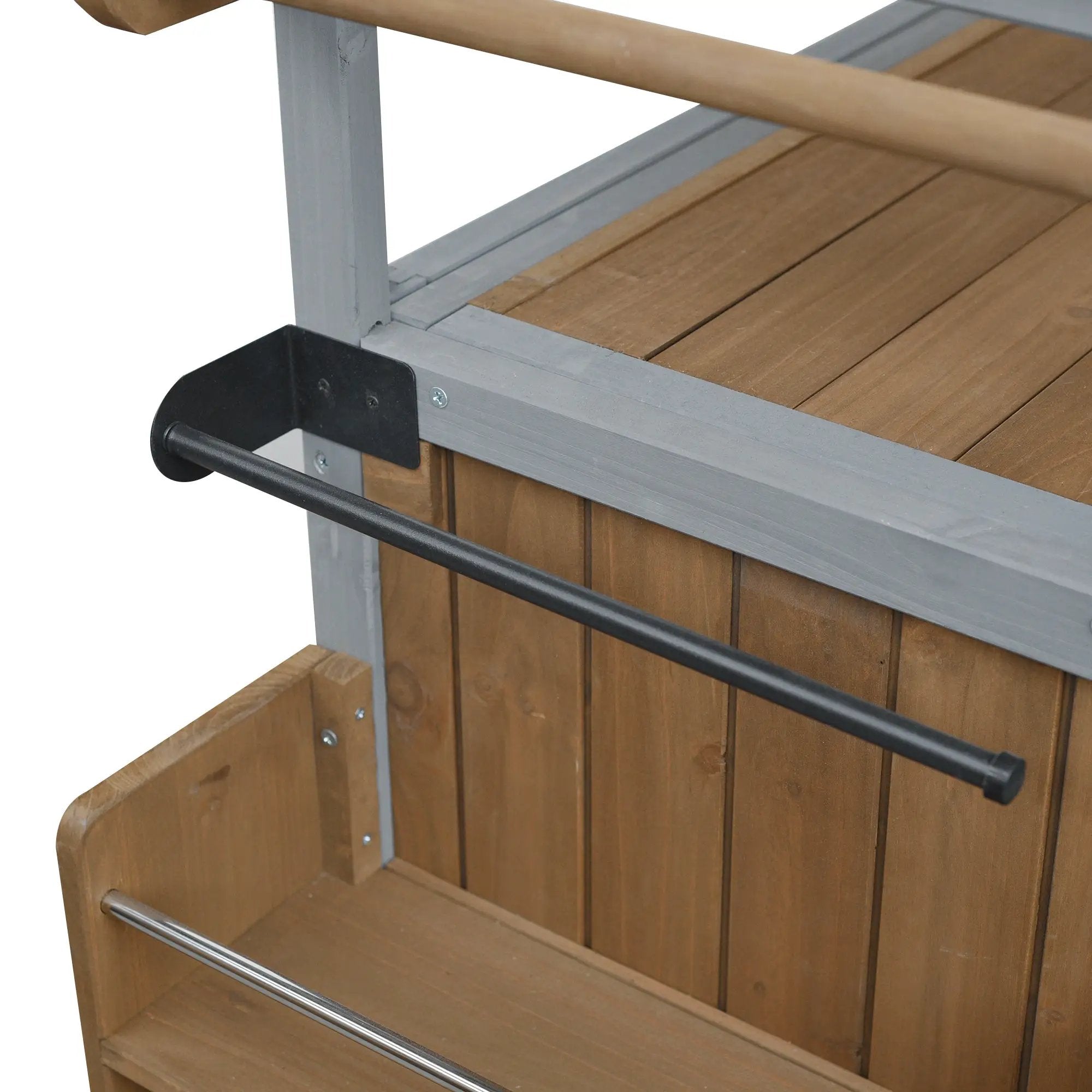 Foldable Outdoor Kitchen Island Patio Mobile Kitchen Cart by HouseOfZazla