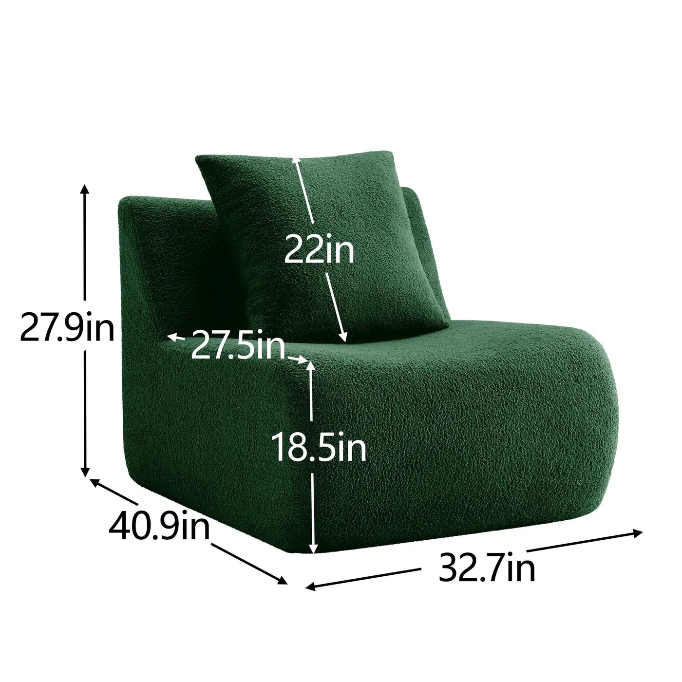 Soft Teddy Fabric Boneless Sofa by HouseOfZazla