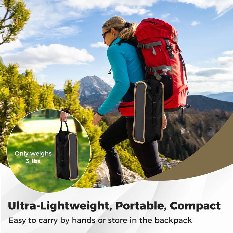 Portable Camping Chair with Compact Carrying Bag-Coffee by DirectDeals