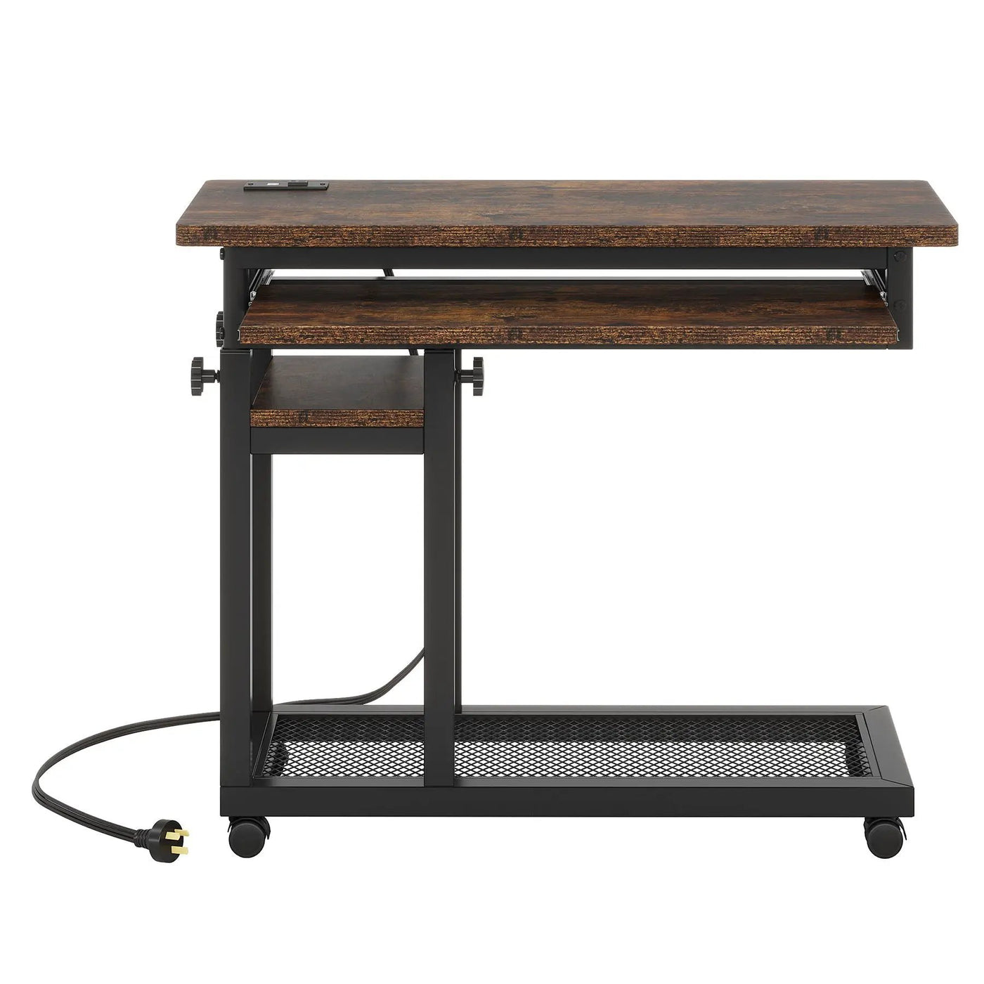 Adjustable Portable C-Shaped Desk With Power Outlet & USB Ports by HouseOfZazla