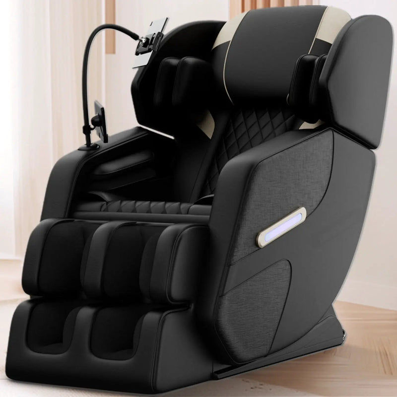 Massage Chair Recliner With Zero Gravity, Full Body Air Pressure - Black by HouseOfZazla