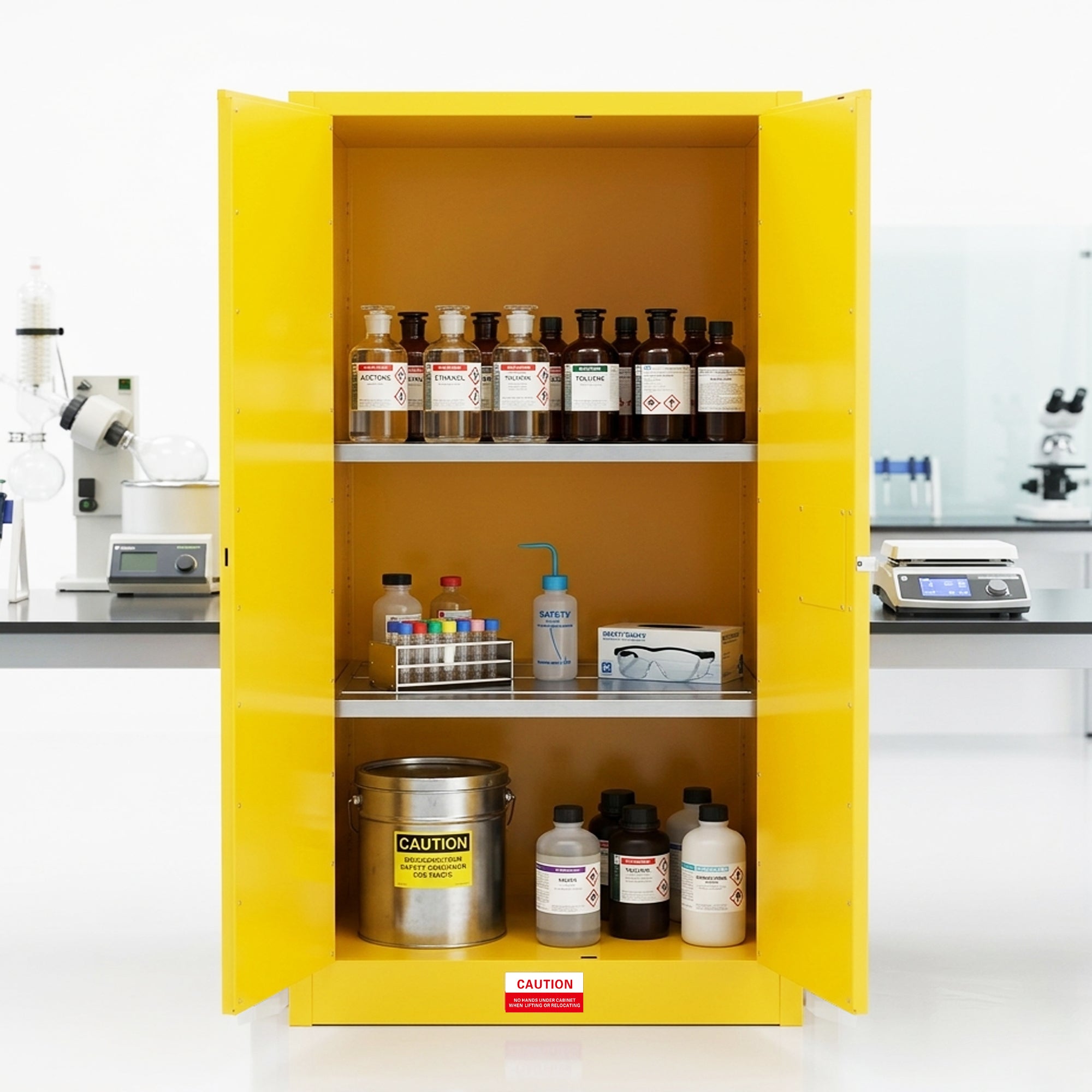 60 Gal Flammable Safety Cabinet, 34"W x 34"D x 65"H by HouseOfZazla