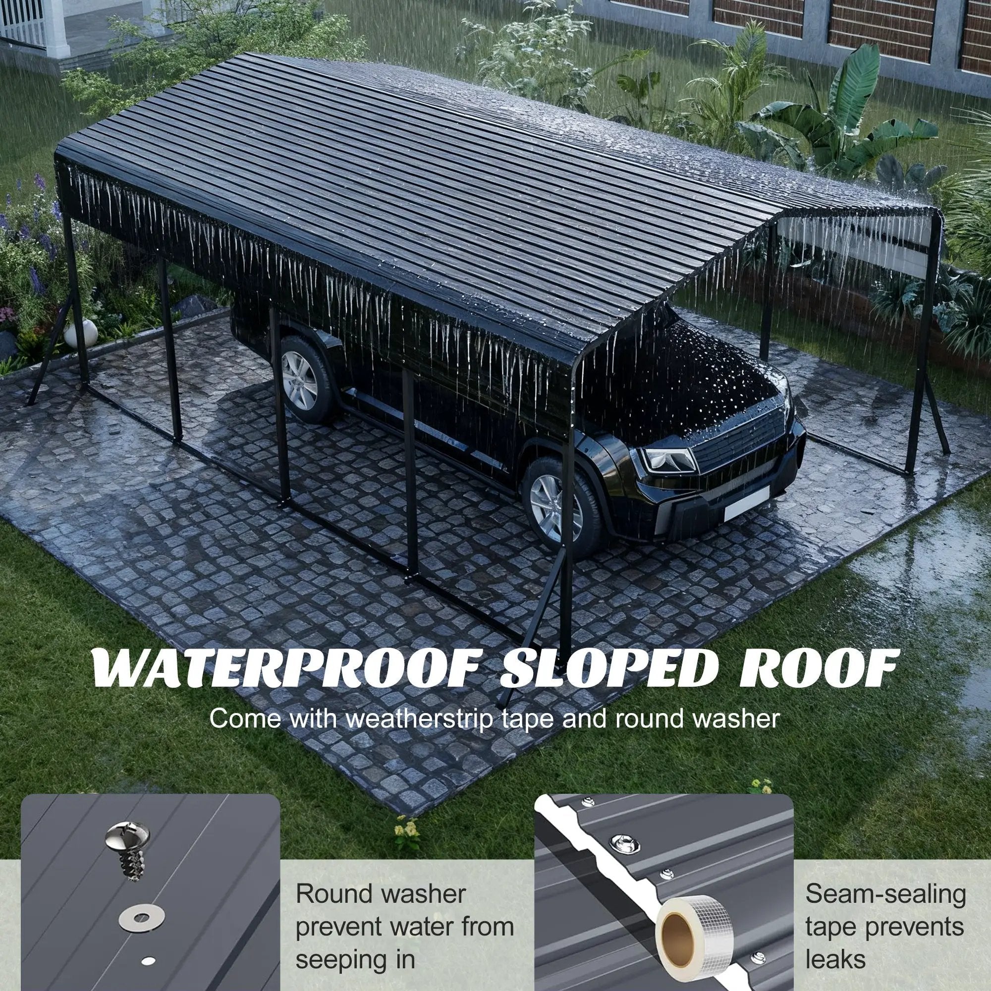 13x20 FT Metal Carport with Upgraded Frame by HouseOfZazla