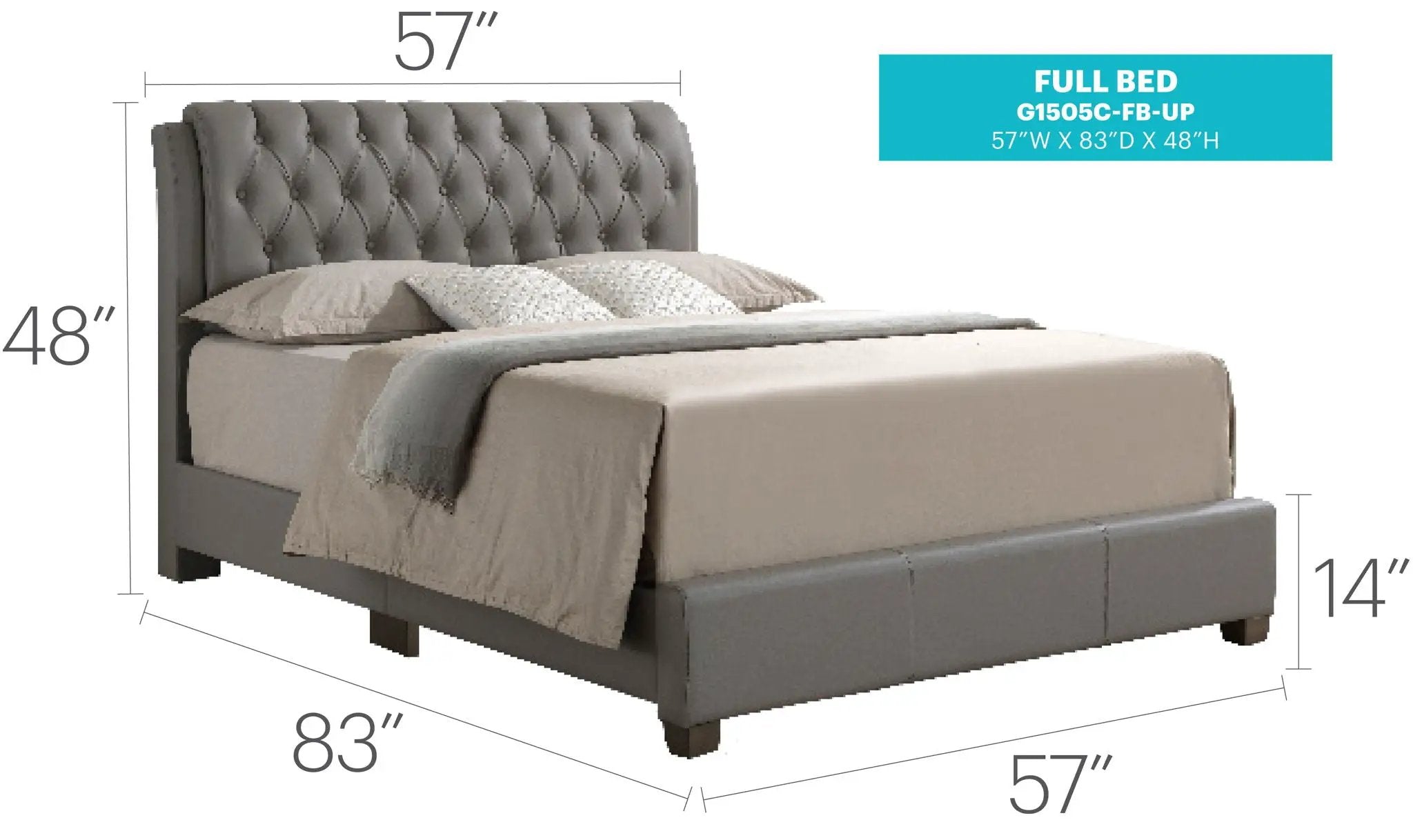 Tufted Upholstered Bed by Unique Piece Furniture