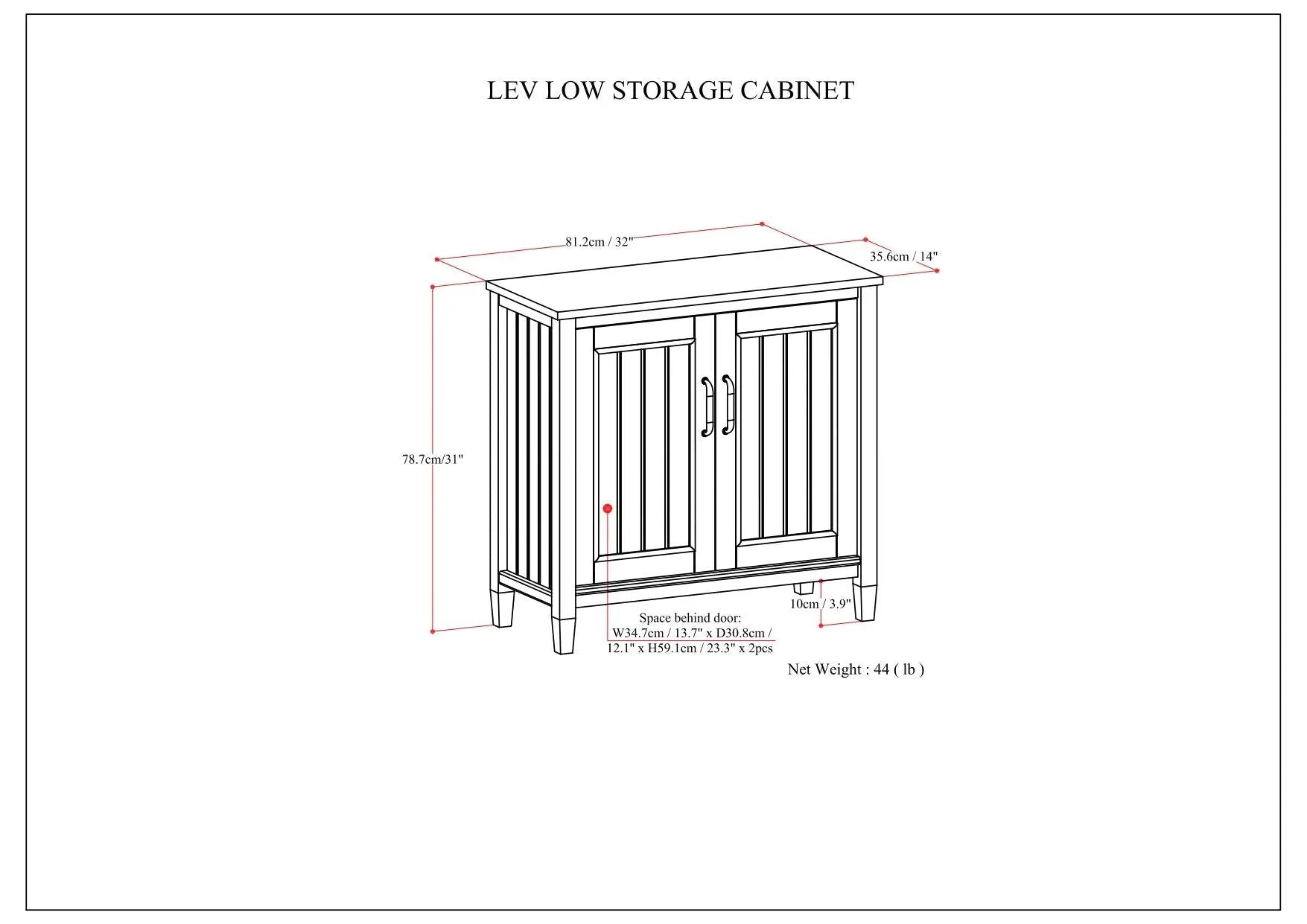 Lev - Low Storage Cabinet - Smoky Brown by HouseOfZazla
