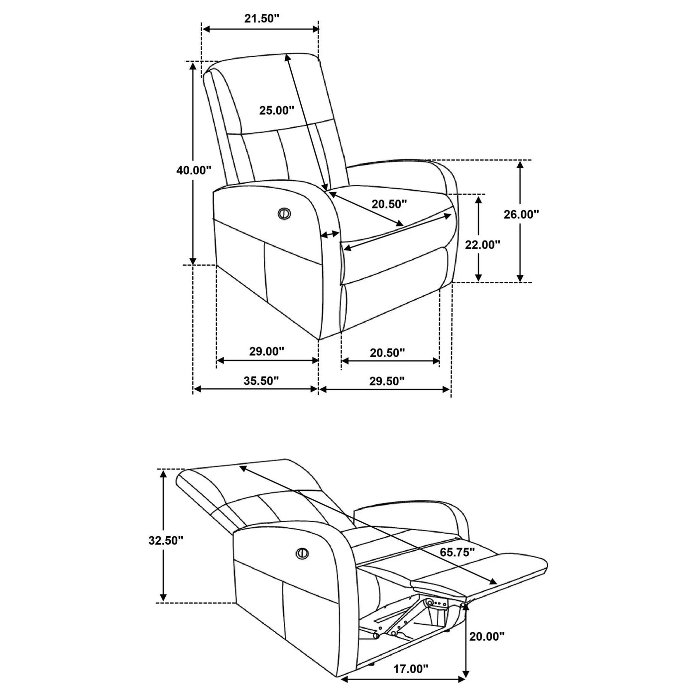 Meglia - Power Recliner Chair by Unique Piece Furniture