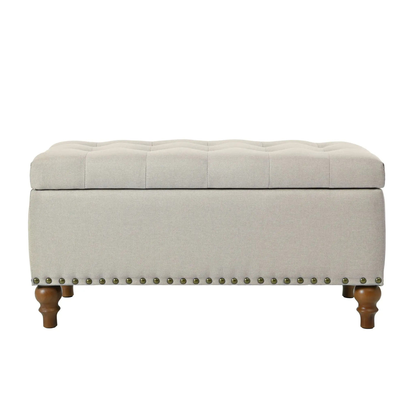 Upholstered Ottoman With Storage And Rivet Trim by Unique Piece Furniture