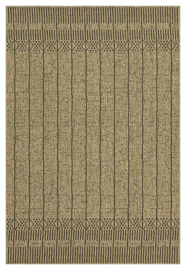 Earth - 7'10" X 10'3" Polypropylene, Indoor, Outdoor Area Rug - Jute / Black