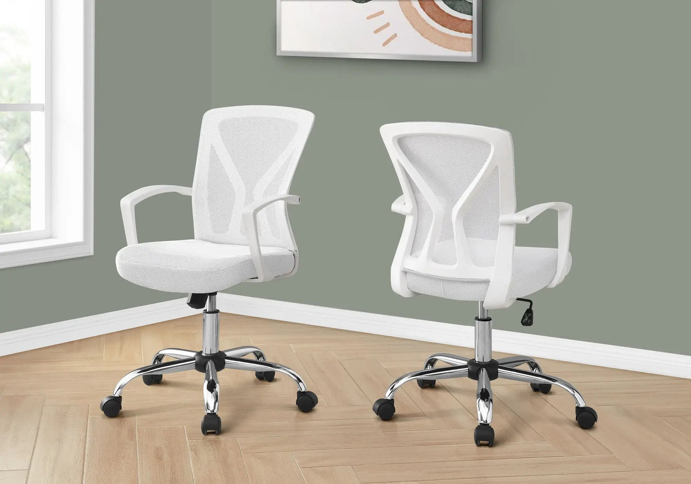 Office Chair with Adjustable Height and Swivel - Ergonomic Contemporary Design by HouseOfZazla